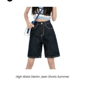 High-Waist-Denim-Jean-Shorts-Summer